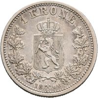 1890 1 krone Oscar II, 1+