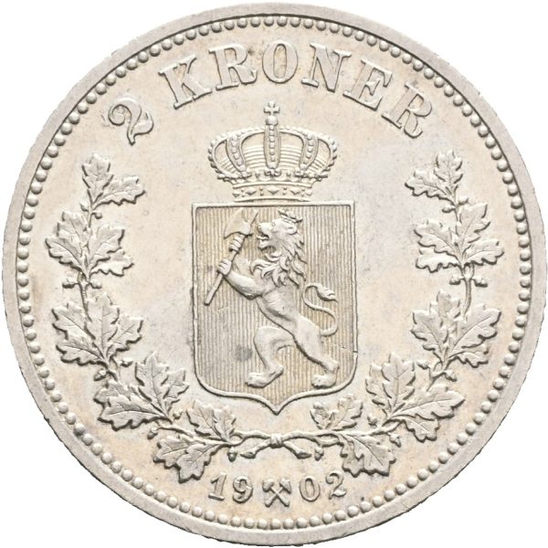1902 2 kroner Oscar II, 0/01