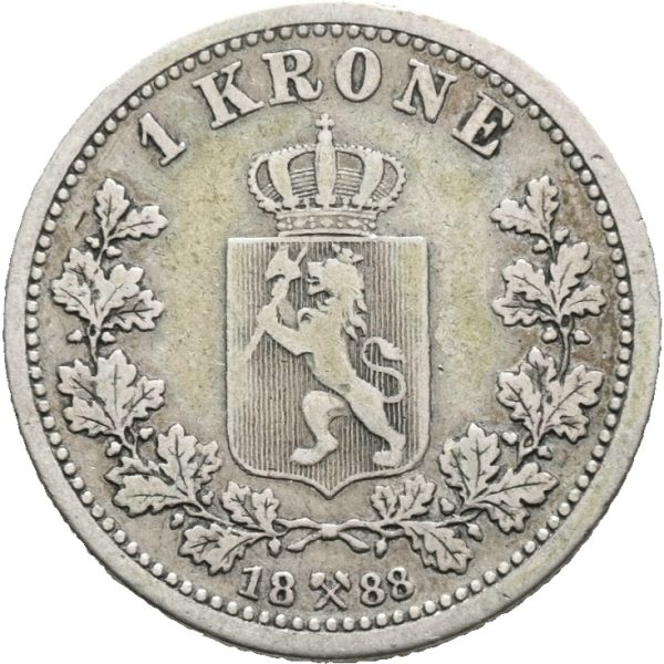 1888 1 krone Oscar II, 1