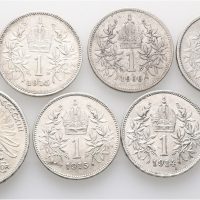 1900-1916  Østerrike Ungarn 1- og 2- corona Franz Josef I, lot 8 stk., VK