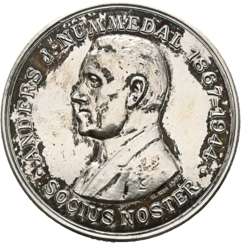 1977 DKNVS Anders J. Nummedal, Rui, sølv, 35 mm, 0