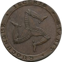 1831 Isle of Man 1/2 penny, 01