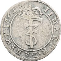 1664 2 mark Frederik III, 1