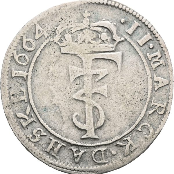 1664 2 mark Frederik III, 1