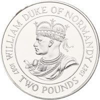 1987 Guernsey 2 pounds Elizabeth II, oppl. 2.500 pcs., proof