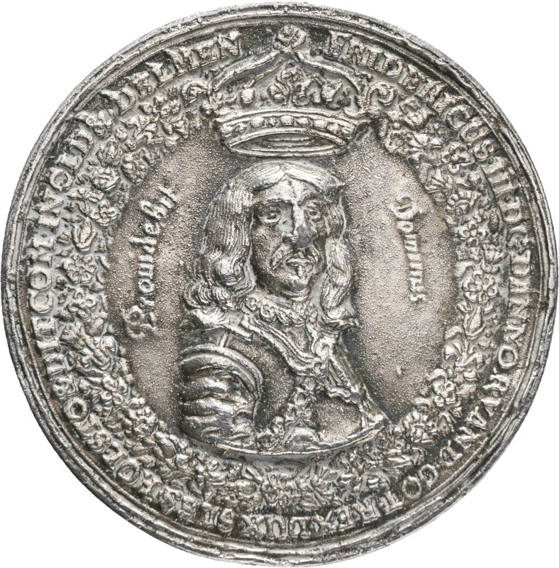 1648 Frederik III Hyllingen i Norge, avstøpning (bl. sølv og tinn), 62 mm, 1+