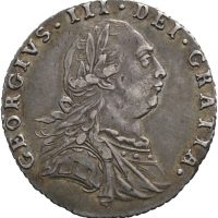 1787 England 6 pence George III, 1+