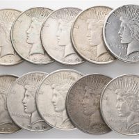 1922-1935 USA dollar Peace 10 stk., 1/1- - 1+/01