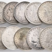 1880-1921 USA dollar Morgan 10 stk., 1 - 1+/01