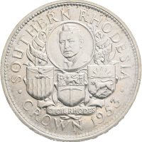 1953 Southern Rhodesia crown Elisabeth II, 0/01