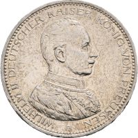 1914 A Preussen 5 mark Wilhelm II, 1+/01
