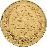1876 Tyrkia 100 kurush Murad V, 1+