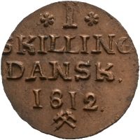 1812 1 skilling Frederik VI, 01