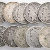 1880-1921 USA dollar Morgan 10 stk., 1- -  1+
