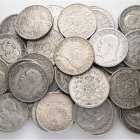 1876-1939 Sverige 2 kronor, lott 50 stk., 600 g sølv, VK