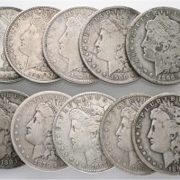 1879-1921 USA dollar Morgan 10 stk., 1- - 1/1+