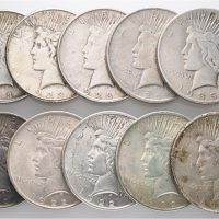 1922-1935 USA dollar Peace 10 stk., 1/1- - 1+/01