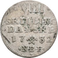 1732 8 skilling Christian VI, 1/1-