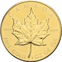1985 Canada 50 dollar Elizabeth II, Maple Leaf, 1 oz .9999 gull, 0