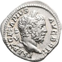 AR denarius Geta (209-211 e. Kr.), 3,20 g, Roma, 1+