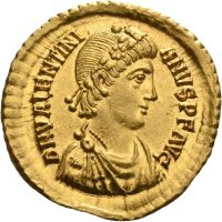 388-392 e. Kr. AV solidus Valentinian II (377-392 e. Kr.), Constantinople, 01