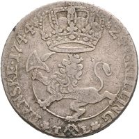 1744 24 skilling Christian VI, 1/1+