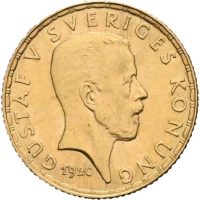 1920 Sverige 5 kronor Gustav V, 1+/01