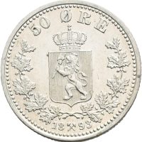 1893 50 øre Oscar II, 01