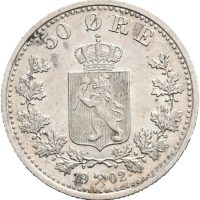 1902 50 øre Oscar II, 0/01