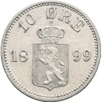 1899 10 øre Oscar II, 0/01