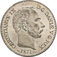 1871 Danmark 4 skilling Christian IX, 0