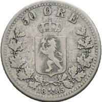 1885 50 øre Oscar II, 1-