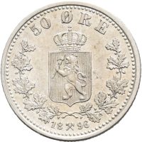 1896 50 øre Oscar II, 0/01