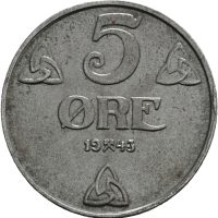 1943 5 øre, 0
