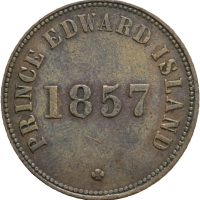 1857 Canada polett 1/2 penny, Prince Edward Island, 1/1+