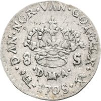 1708 8 skilling Frederik IV, 1/1+