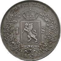 1869 speciedaler Carl XV, 1+/01