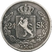 1846 24 skilling Oscar I, 1/1-