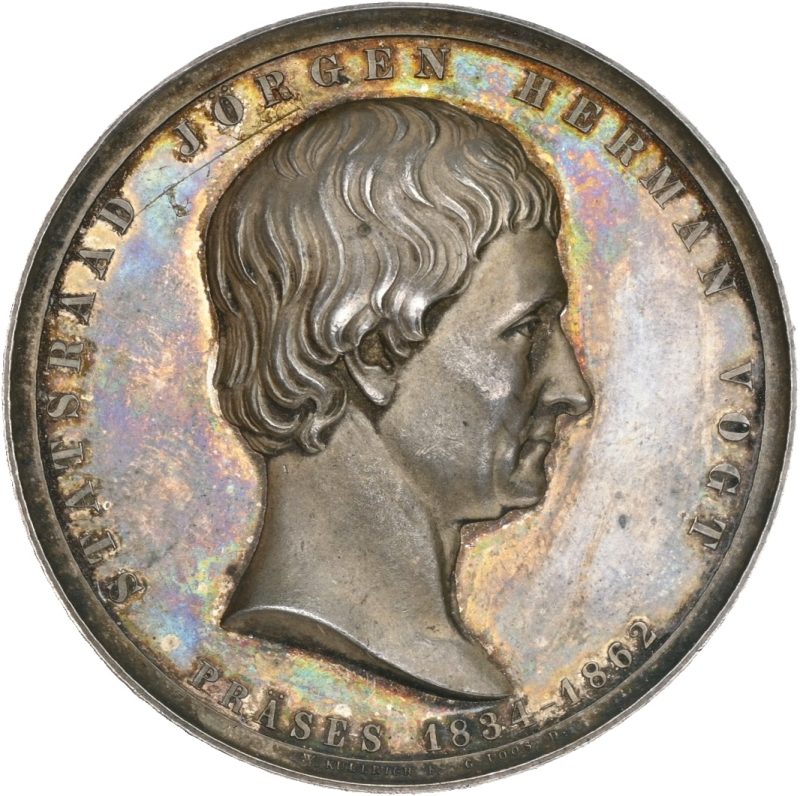 Jørgen H. Vogt,  sølv 55 mm, prakteksemplar, 0