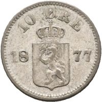 1877 10 øre Oscar II, 1
