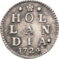 1724 Nederland 2 stuiver, ex. Rundefunnet, 1+