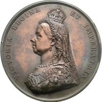 1877 England medalje Victoria Golden Jubilee, 77 mm, bronse, 0/01
