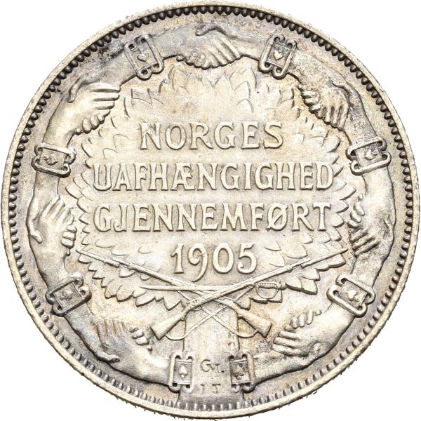 1907  2 kroner m/g, 0/01
