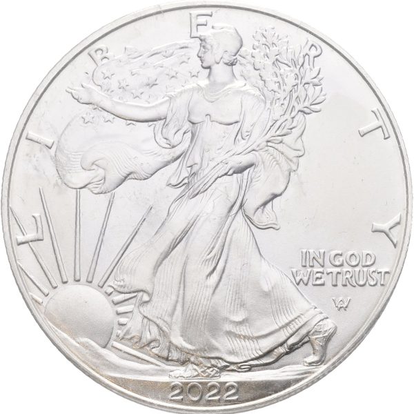 2022 USA 1 dollar Silver Eagle, 1 oz .999 sølv, BU