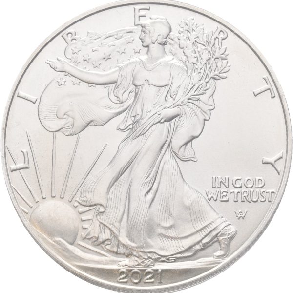 2021 USA 1 dollar Silver Eagle, 1 oz .999 sølv, BU