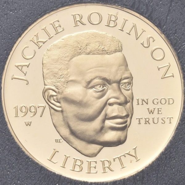1997 USA 5 dollars Jackie Robinson, 8,36 g .900 gull, proof