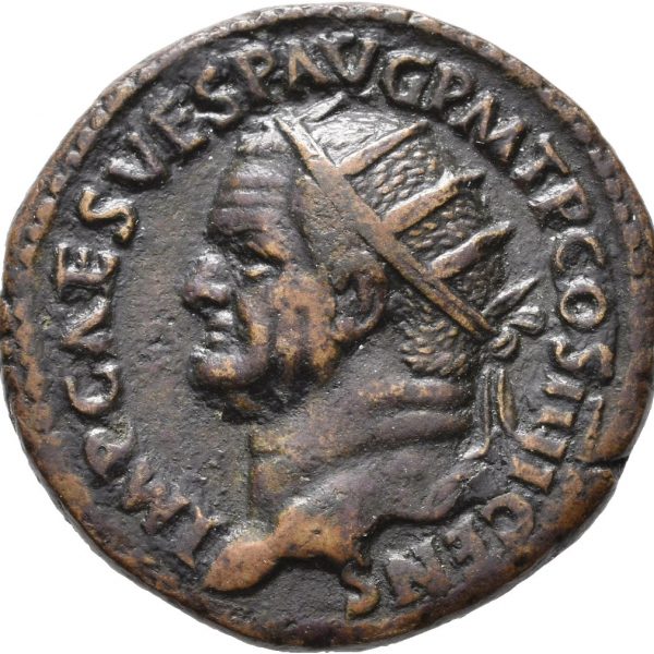 Æ dupondius Vespasian (69-79 e. Kr.), 11,78 g, Roma, 1+/01