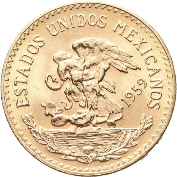 1959 Mexico 20 pesos, restrike, 0