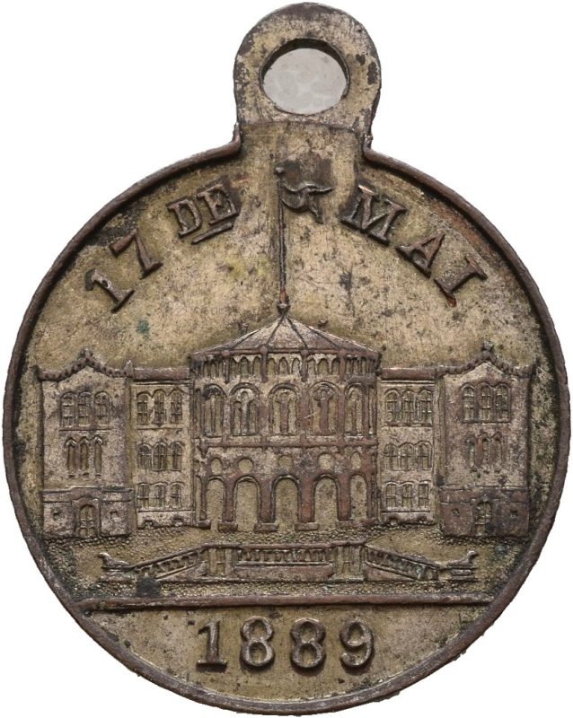 1889 17.mai, forsølvet bronse, 1+