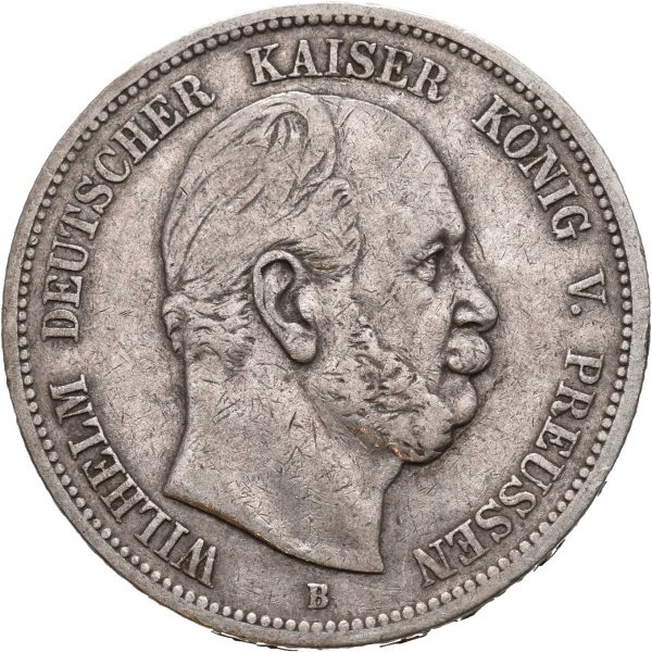 1876 B Preussen 5 mark Wilhelm I, 1